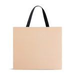 Sac en papier premium mat, soufflet et anses en tissu résistant 9 kg couleur beige