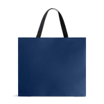 Sac en papier premium mat, soufflet et anses en tissu résistant 9 kg couleur bleu marine