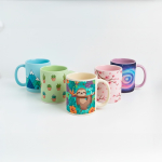 Tasse en céramique mate pour sublimation, intérieur brillant 325 ml vue du logo imprimé