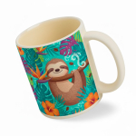 Tasse en céramique mate pour sublimation, intérieur brillant 325 ml vue du logo imprimé