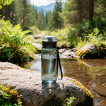 Gourde réutilisable 700 ml avec bouchon rabat et fermeture antifuite vue d'ambiance