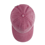 Casquette vintage non structurée à 6 panneaux en coton 250 g/m² couleur bordeaux vue 3