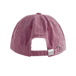 Casquette vintage non structurée à 6 panneaux en coton 250 g/m² couleur bordeaux vue détaillée 2