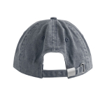 Casquette vintage non structurée à 6 panneaux en coton 250 g/m² couleur noir vue détaillée 2