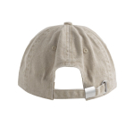 Casquette vintage non structurée à 6 panneaux en coton 250 g/m² couleur kaki vue détaillée 2