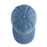 Casquette vintage non structurée à 6 panneaux en coton 250 g/m² couleur bleu marine vue 3