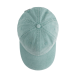 Casquette vintage non structurée à 6 panneaux en coton 250 g/m² couleur vert menthe vue 3