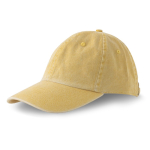 Casquette vintage non structurée à 6 panneaux en coton 250 g/m² couleur jaune clair vue 2