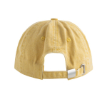 Casquette vintage non structurée à 6 panneaux en coton 250 g/m² couleur jaune clair vue détaillée 2
