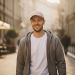 Casquette de sport bicolore structurée à 6 panneaux en coton 250 g/m² vue 2