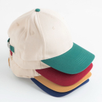 Casquette de sport bicolore structurée à 6 panneaux en coton 250 g/m²