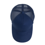 Casquette trucker à 5 panneaux avec fermeture snapback 250 g/m² couleur bleu marine vue 3