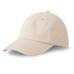 Casquette de baseball souple à 6 panneaux en coton 250 g/m2 couleur beige vue 2