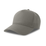 Casquette de baseball structurée à 5 panneaux avec fermeture velcro couleur gris clair