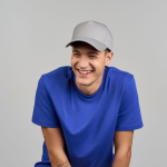 Casquette de baseball structurée à 5 panneaux avec fermeture velcro vue 3