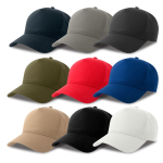 Casquette de baseball structurée à 5 panneaux avec fermeture velcro vue plusieurs couleurs
