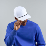 Casquette de baseball 5 panneaux avec cordon et fermeture snapback vue 2