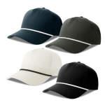 Casquette de baseball 5 panneaux avec cordon et fermeture snapback vue plusieurs couleurs