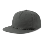 Casquette 5 panneaux non structurée et recyclée ReTraze® couleur gris foncé