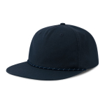 Casquette 5 panneaux non structurée et recyclée ReTraze® couleur bleu marine