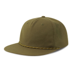 Casquette 5 panneaux non structurée et recyclée ReTraze® couleur vert olive