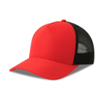 Casquette trucker écologique à 5 panneaux avec protection UPF 50 couleur rouge