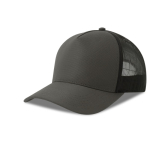 Casquette trucker écologique à 5 panneaux avec protection UPF 50 couleur gris foncé
