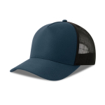Casquette trucker écologique à 5 panneaux avec protection UPF 50 couleur bleu marine