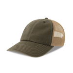 Casquette trucker 6 panneaux avec mesh et fermeture velcro couleur vert olive