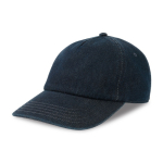Casquette de baseball en denim écologique à 5 panneaux avec boucle couleur bleu foncé