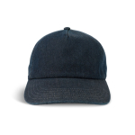 Casquette de baseball en denim écologique à 5 panneaux avec boucle couleur bleu foncé Vue 1