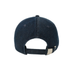 Casquette de baseball en denim écologique à 5 panneaux avec boucle couleur bleu foncé vue détaillée 2