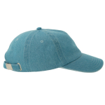Casquette de baseball en denim écologique à 5 panneaux avec boucle couleur bleu gris vue 2
