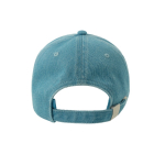 Casquette de baseball en denim écologique à 5 panneaux avec boucle couleur bleu gris vue détaillée 2