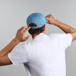 Casquette de baseball en denim écologique à 5 panneaux avec boucle vue 3