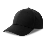 Casquette de baseball en polyester écologique, 6 panneaux et velcro couleur noir vue 11