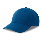 Casquette de baseball en polyester écologique, 6 panneaux et velcro couleur bleu roi