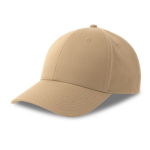 Casquette de baseball en polyester écologique, 6 panneaux et velcro couleur kaki