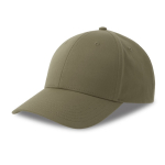 Casquette de baseball en polyester écologique, 6 panneaux et velcro couleur vert olive