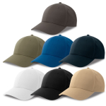 Casquette de baseball en polyester écologique, 6 panneaux et velcro vue plusieurs couleurs