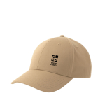 Casquette de baseball en polyester écologique, 6 panneaux et velcro vue avec impression