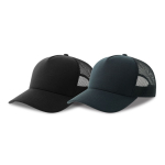Casquette trucker en polyester recyclé avec partie arrière en maille vue plusieurs couleurs