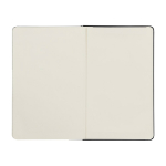Cahier grand format à fermeture élastique Moleskine, pages lignées couleur noir troisième vue arrière