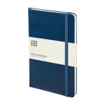 Cahier grand format à fermeture élastique Moleskine, pages lignées couleur bleu