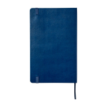 Cahier grand format à fermeture élastique Moleskine, pages lignées couleur bleu deuxième vue arrière