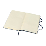 Cahier grand format à fermeture élastique Moleskine, pages lignées couleur bleu troisième vue