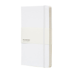 Cahier grand format à fermeture élastique Moleskine, pages lignées couleur blanc