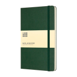 Cahier grand format à fermeture élastique Moleskine, pages lignées couleur vert