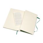 Cahier grand format à fermeture élastique Moleskine, pages lignées couleur vert troisième vue