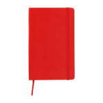 Cahier grand format à fermeture élastique Moleskine, pages lignées couleur rouge foncé deuxième vue frontale